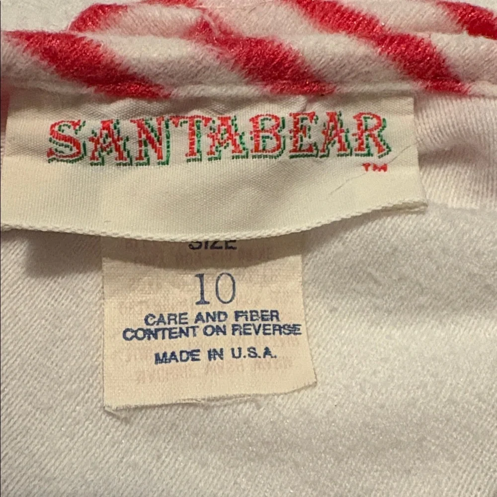 Santa Bear 1986 VINTAGE Size 10 Long Nightgown Dayton Hudson